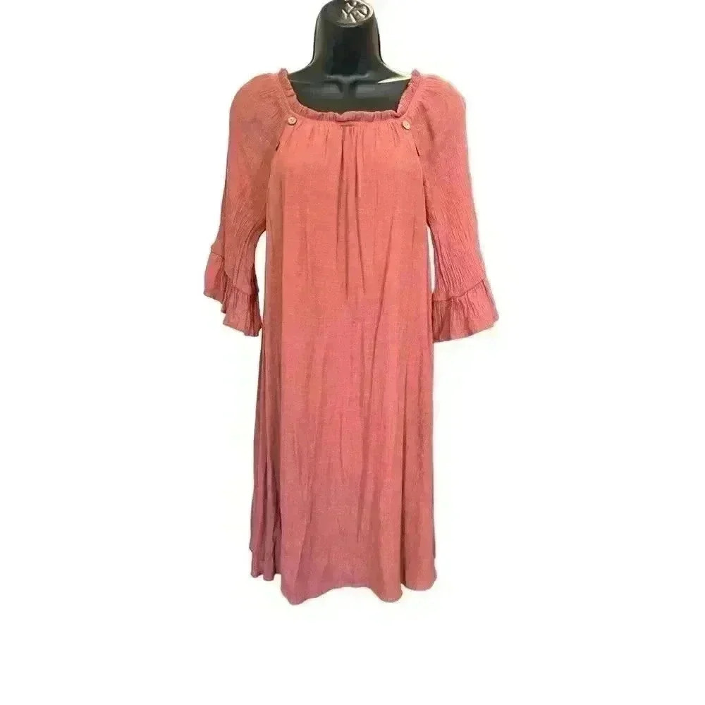 ANTHROPOLOGIE NAÏF Maeve 3/4 Sleeve Midi Dress - size Medium